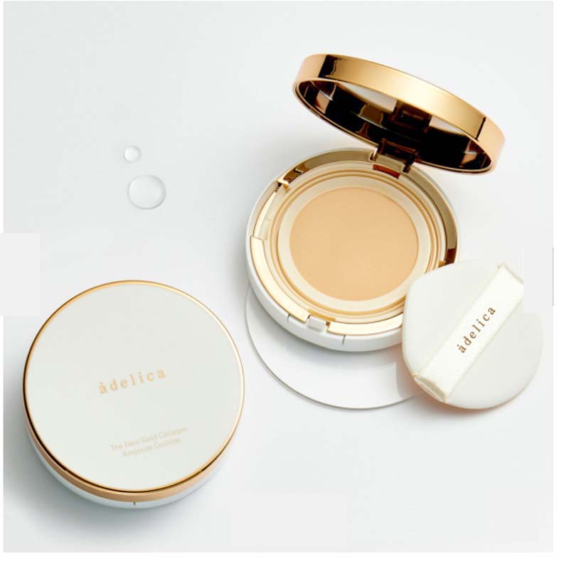 

ATOMY Adelica The New Gold Collagen Ampoule Cushion 14г x 2шт BB Кушон Peach Vanilla
