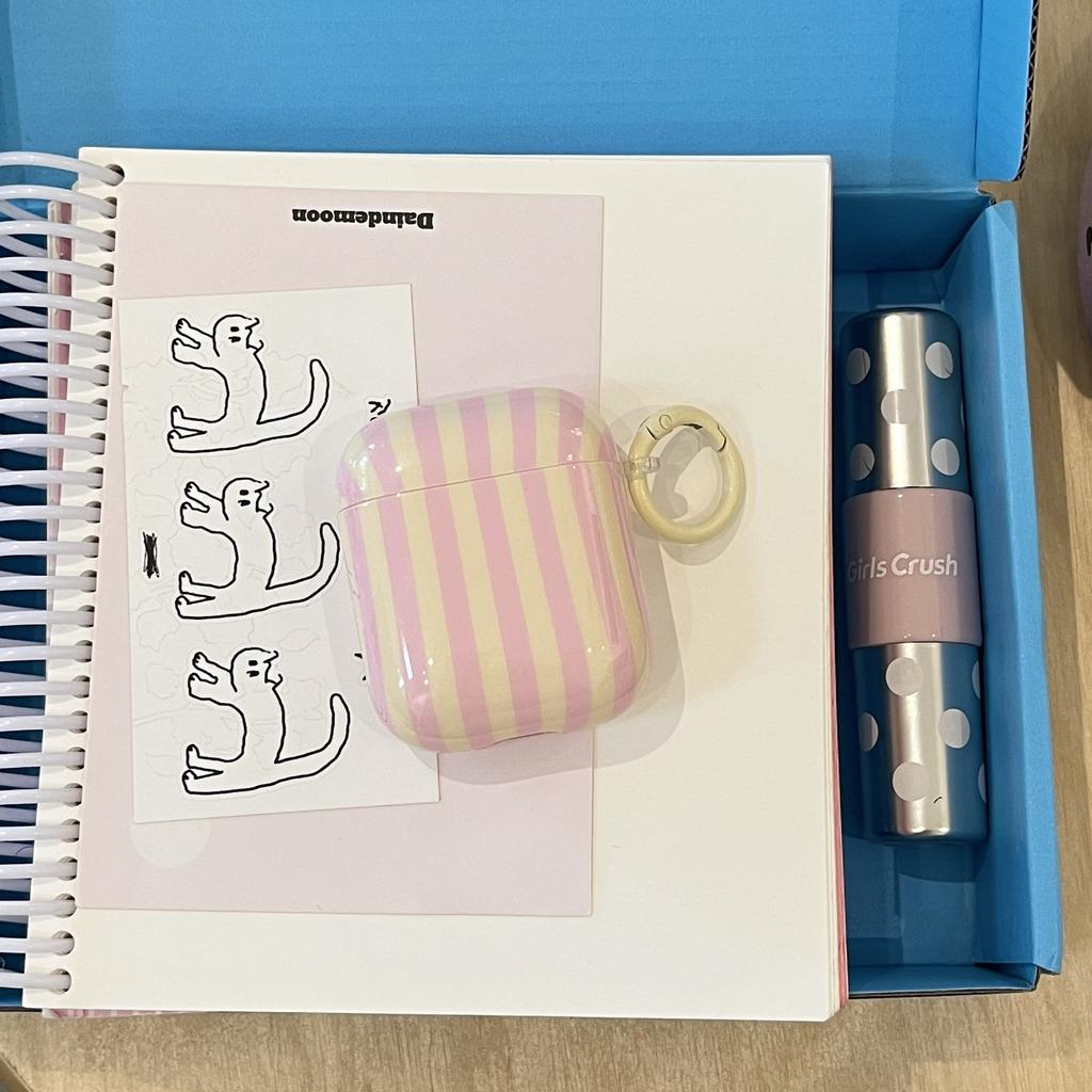 Ins Simple Dopamine Stripe for Apple AirPods1/1 Case AirPods Pro1 Headphone Cover