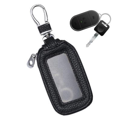 Schlüsselanhänger Tasche Reißverschluss Schlüsselhalter mit Metallhaken Auto Schlüsselanhänger Hülle Case PU Leder Auto Schlüsselanhänger Halter für Fernbedienung Schlüsselanhänger