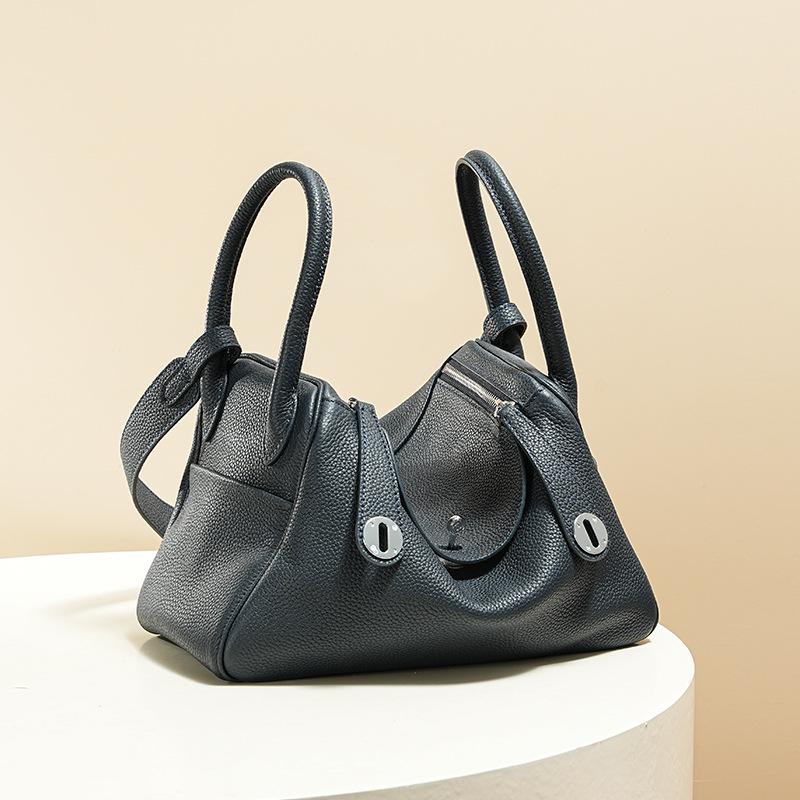 Borsa Dottore TOGO in Vera Pelle di Mucca - Cucita a Mano con Filo Cerato, Sensazione di Lusso, Singola Spalla da Donna, Stile da Pendolare, Best Seller.