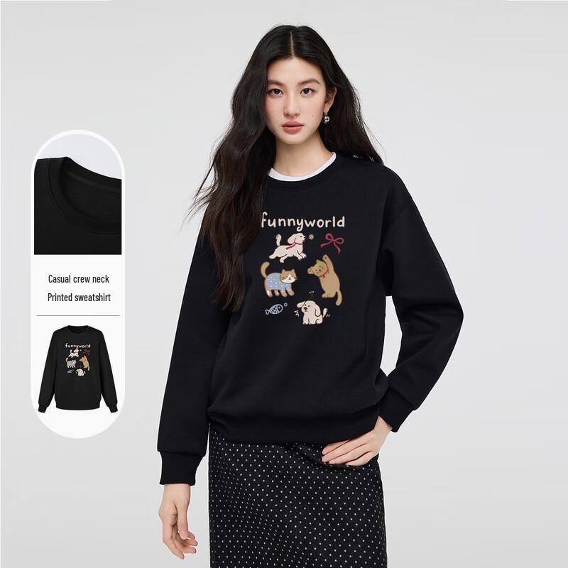 FivePlus Women s Cute Cat Pullover Sweatshirt XL