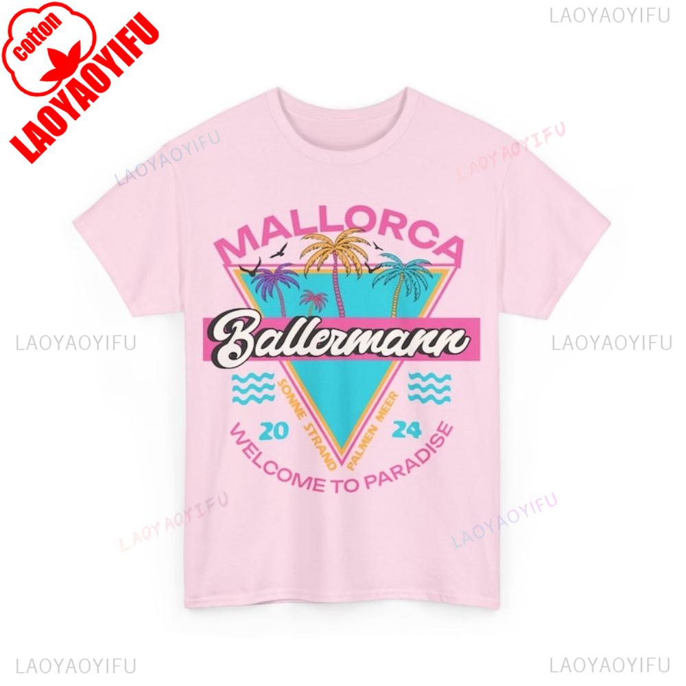 МАЛЬОРКА Унисекс Футболка МАЛЬЕ Футболка Поездка на Мальорку Пляжная футболка Праздничные топы Пляжные футболки Летняя мода Женская повседневная футболка с коротким рукавом S