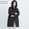 XueZhongFei Damen Mittellange Kapuzen-Winterdaunenjacke