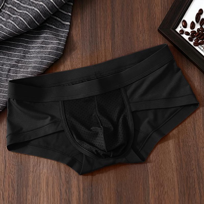 Men'S Briefs Mesh Breathable Underwear Youth U Convex Pouch Lingerie Underpants High Elastic Bikini Slip Homme String