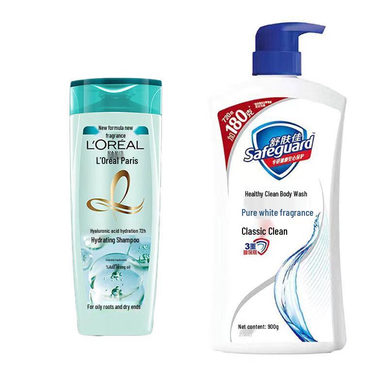

L Oréal Hydrating Shampoo & Safeguard Body Wash Set