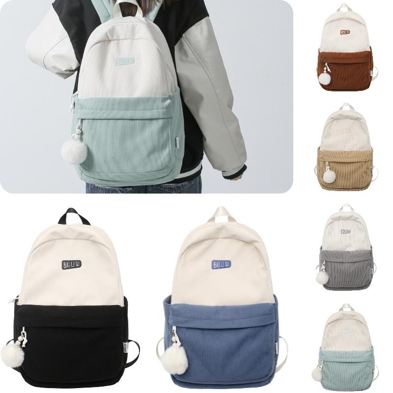 Ruiyingzizhi Vintage Ins Autumn And Winter Double Shoulder Backpack For College Students Large Capacity Breathable Street Fashion Style 15-25 Days