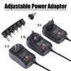 Portable Universal Power Supply with 6DC Adapters Adjustable Voltage Output from 3V To 12V for Wide Compatibility
