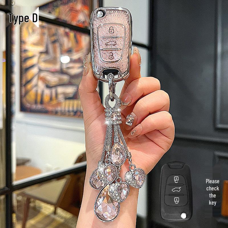 Kia Car Key Case for Older Models: K2, K5, Sportage, Forte, Carens, Sorento - Protective Shell with Buckle