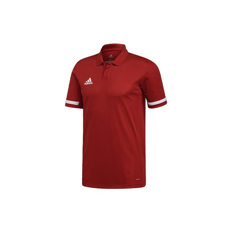 adidas Logo Pattern Loose Short Sleeve Polo Shirt Red Men s DX7266 M