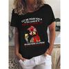 Cartoon Chicken Print T-Shirt Casual Short Sleeve Top For Spring & Summer Women's Clothing
