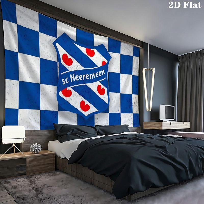SC Heerenveen Wall tapestry, aesthetic printed fabric blanket, suitable for bedroom, living room, and home decor.