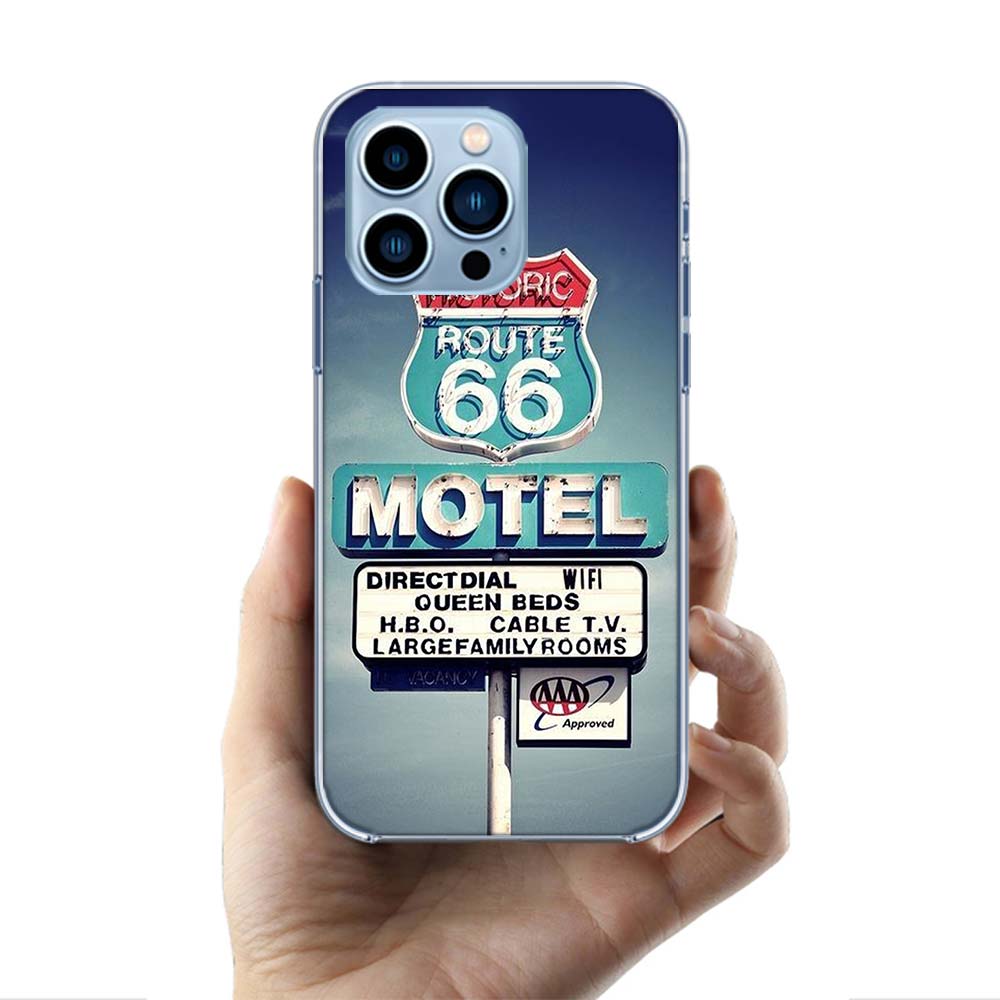 America Route 66 Cases Phone Case For Iphone 17E 16E 17 Air 16 Pro Max 15 Pro 14 Plus 11 13 12 Mini Cover Cases Compatible with