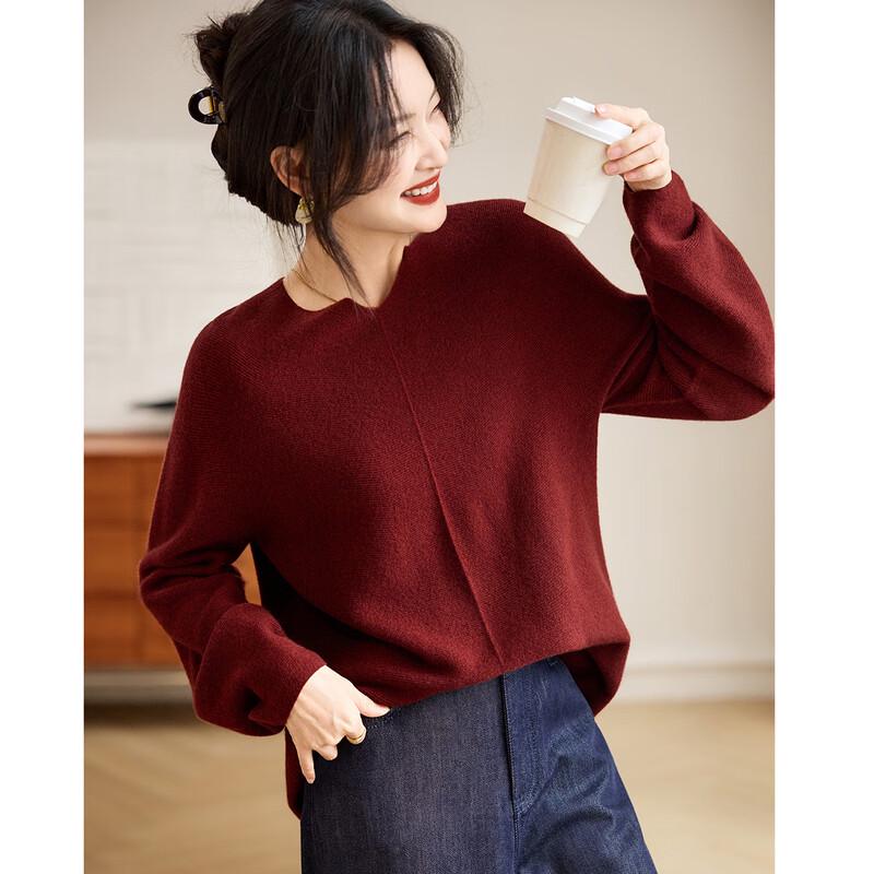 Srcr Seamless 100% Wool V-Neck Loose Sweater