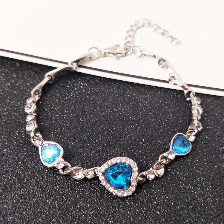 Strass Schmetterling Pfirsich Armband