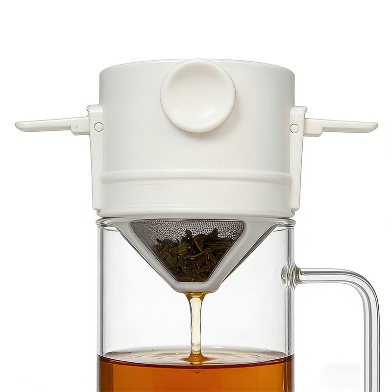 1PC Reusable Gifts Ear Hook Easy Pour Design Coffee Filter Portable With Foldable Dripper Office Stainless Steel Home