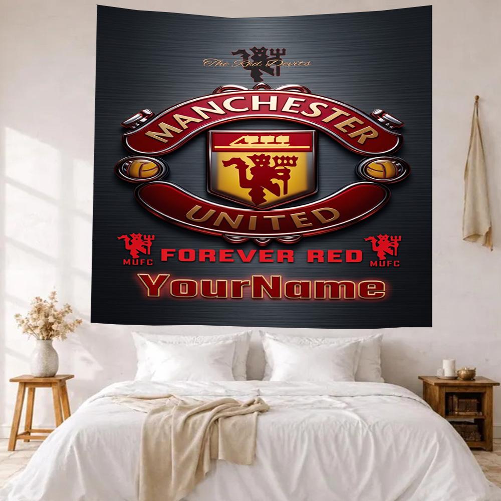 Manchester Custom Your Name Wall Decor Tapestry Art For Pet Memorial Birthdaywedding Party Backdrop Family Gift