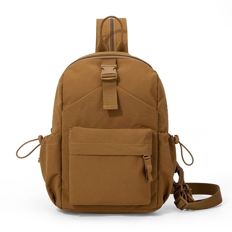 Outdoor Waterproof Nylon Bag Women's Multifunctional Backpack Multi-Layer Large Capacity Chest Bag