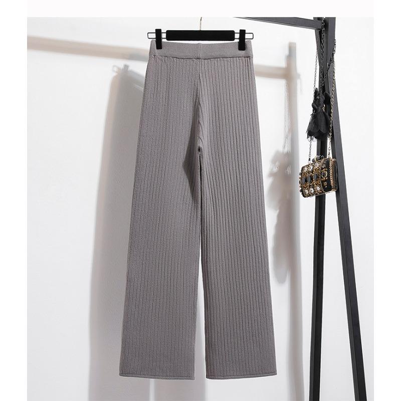 DIMANAF Übergröße Damen Lange Hosen Dick Vintage Dame Locker Lässig Elastischer Bund Winter Herbst 2025