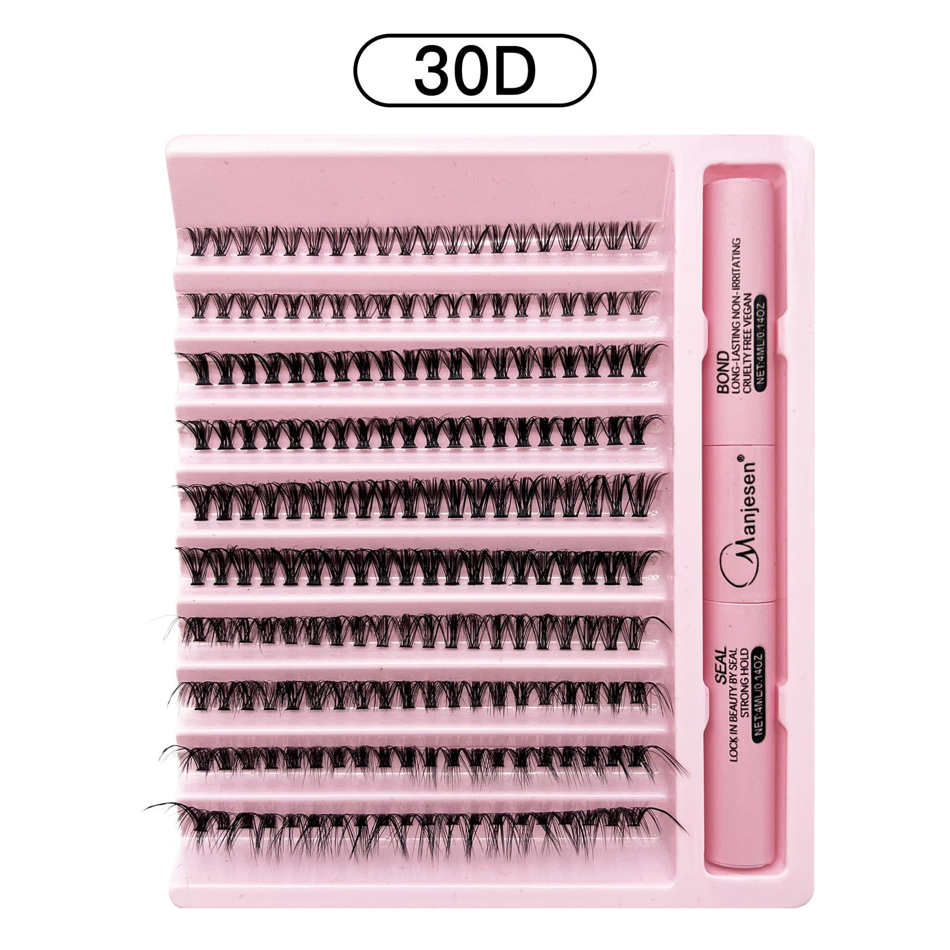 

LashDIY Sectional Soft Curved False Eyelashes Set 30D-80DD, European/American Style, Natural Look