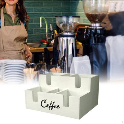 Organizador de Estación de Café Portabarras de Herramientas Taza y Condimentos para Restaurante