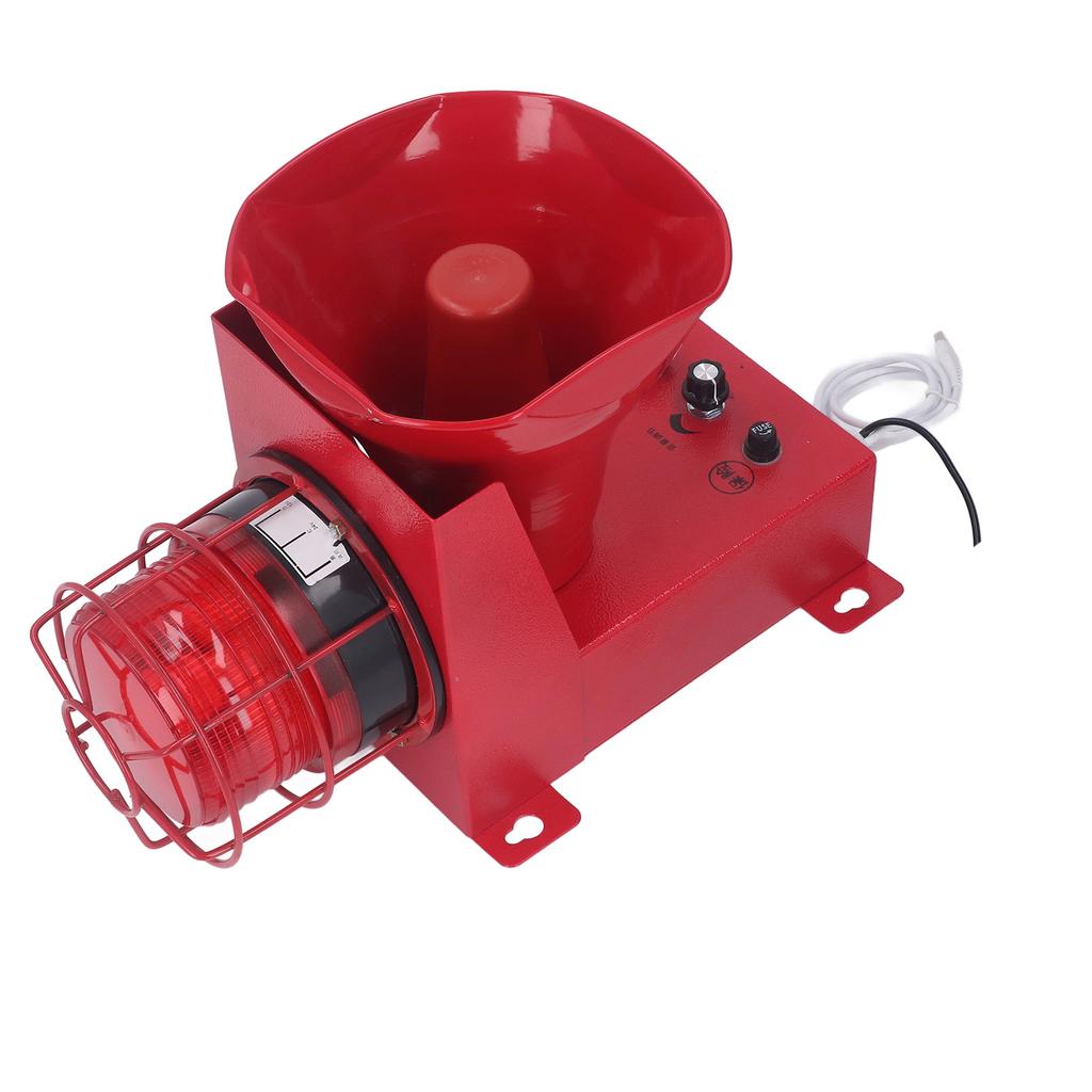 Industrial Siren Alarm Outdoor 180dB Sound Light Horn Waterproof Emergency Strobe Warn Light DC24V