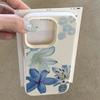 Minimalist Ins Turtle Blue Lily Pattern Phone Case For iPhone 17 16 15 14 13 12 11 Pro Max 14 Plus 17 Air X XS XR Soft Y2K Cover