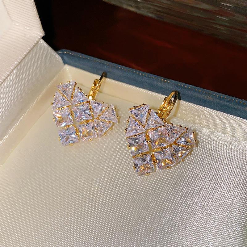 

Срібна Голка Діамантова Крапля Підвіска Пусети - Вінтажний Розкішний Дизайн