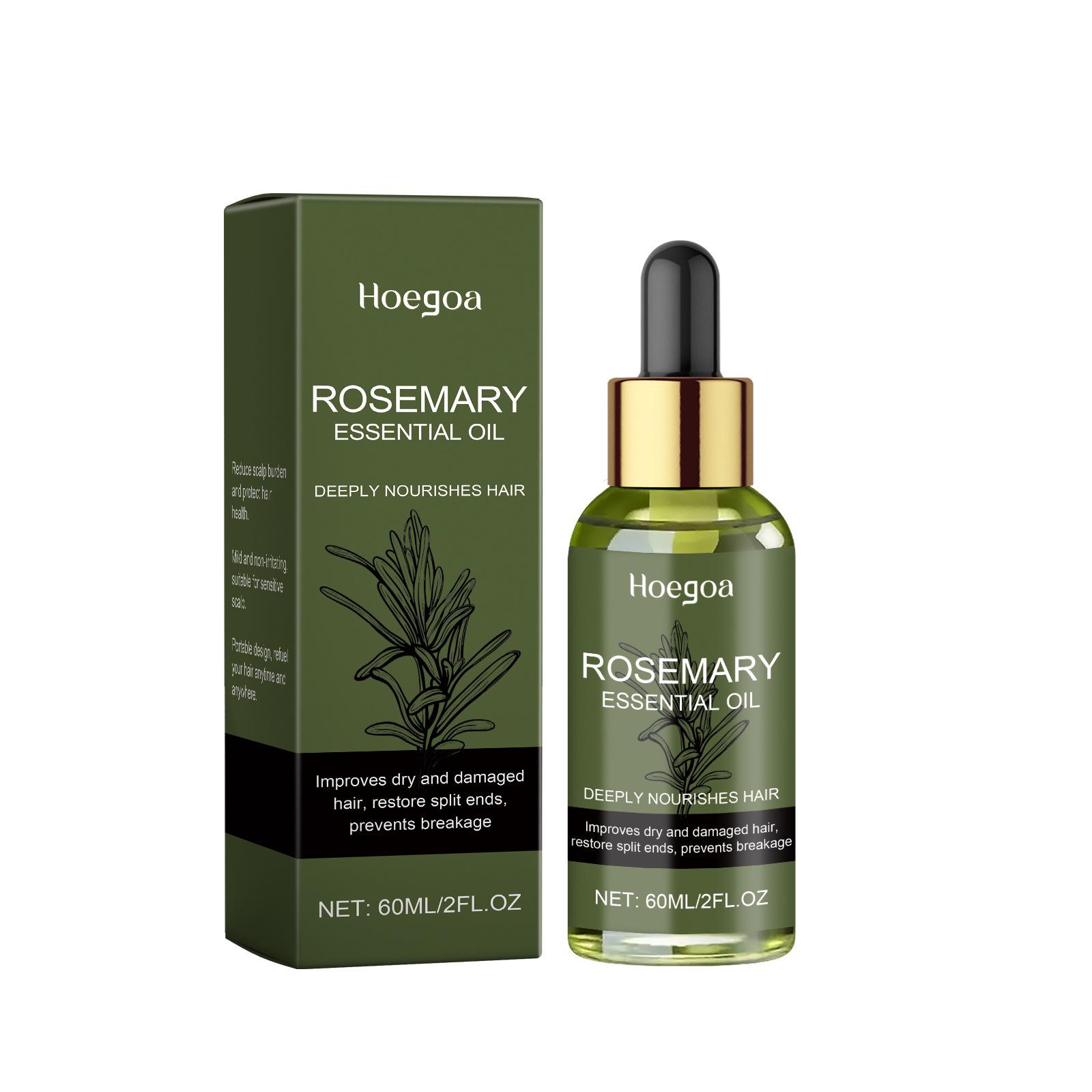 HOEGOA Rosemary Hair Oil: Gentle Moisturizing & Hydrating Care for Smooth Hair.