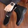 Winter Men Shoes Wool Boots High Top Warm Genuine Leather Casual Shoes Thick-soled Snow Boots