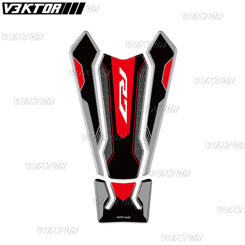 3D Resin Tank Pad Sticker Motorcycle Fuel Tank Protection Decal For R7 YZF R7 YZFR7 2021-2024 2023 2022