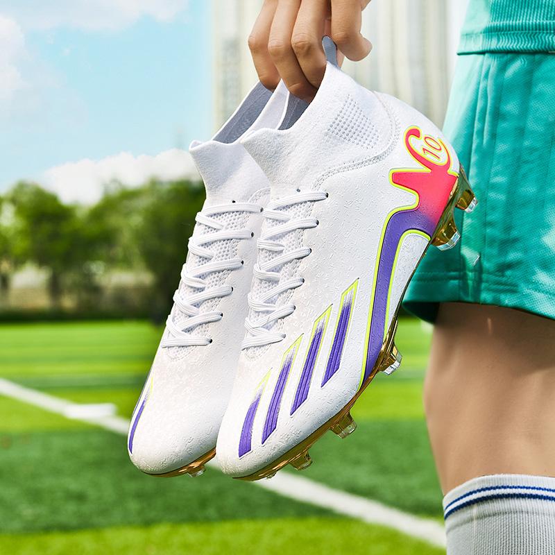 Men's Soccer Shoes Large Size Ultralight Football Boots Boys Sneakers Non-Slip AG/TF Soccer Cleats Ankle Boots Unisex