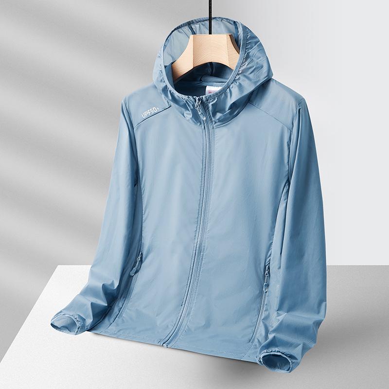 

Мужская куртка из ледяного шелка с защитой от солнца UPF50+ - Дышащая, Тонкая, с длинным рукавом, с возможностью нанесения логотипа L