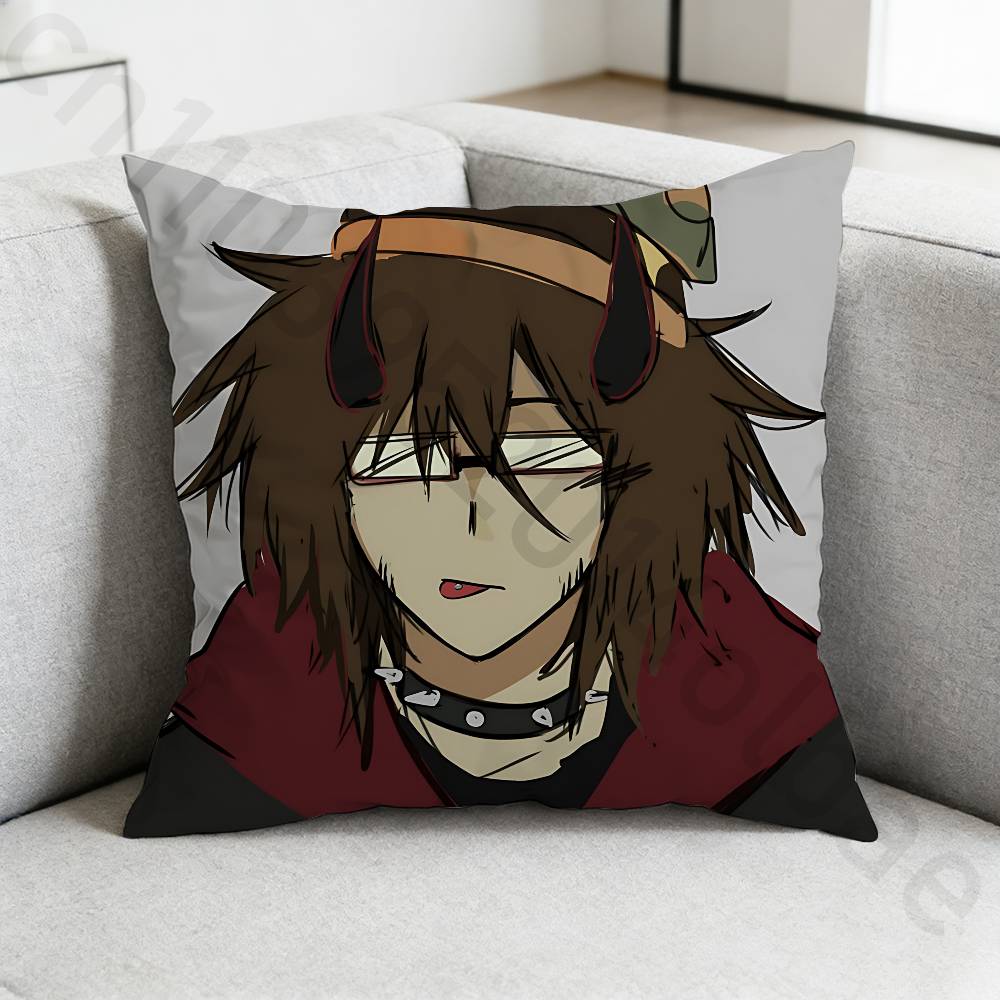 007n7 Customizable Pillow Case Square DoubleSided Printing Short Plush Sofa Cushion Cover Bedroom Bedside Pillow