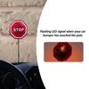 LED Flashing Stop Sign for Garage Parking Stop Sign with Bright Red LEDs and Adjustable Rod