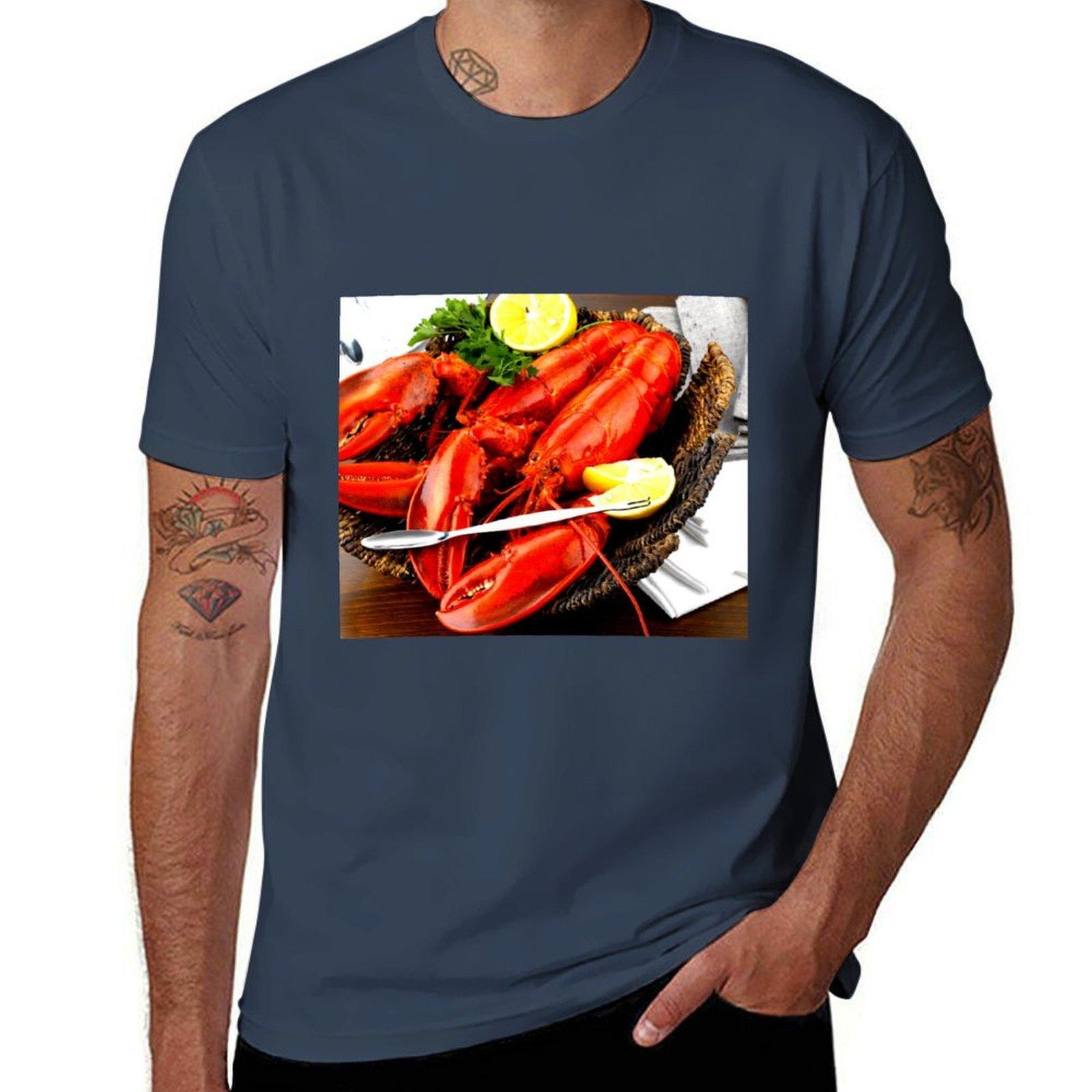 

lobster photo with high resolution quality TShirt Sports Casual Breathable Tee Shirt S