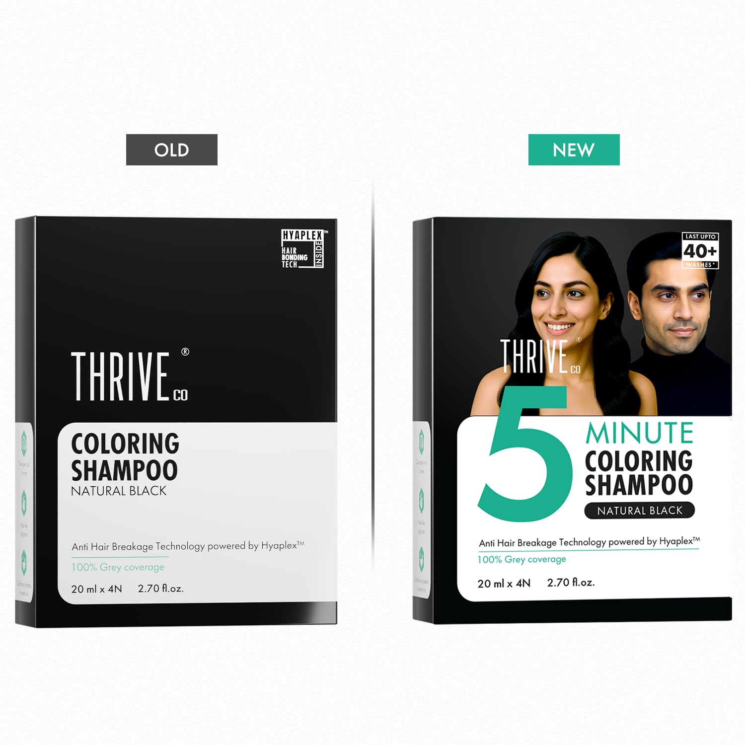 ThriveCo Matu krāsojošais šampūns, dabīgi melns