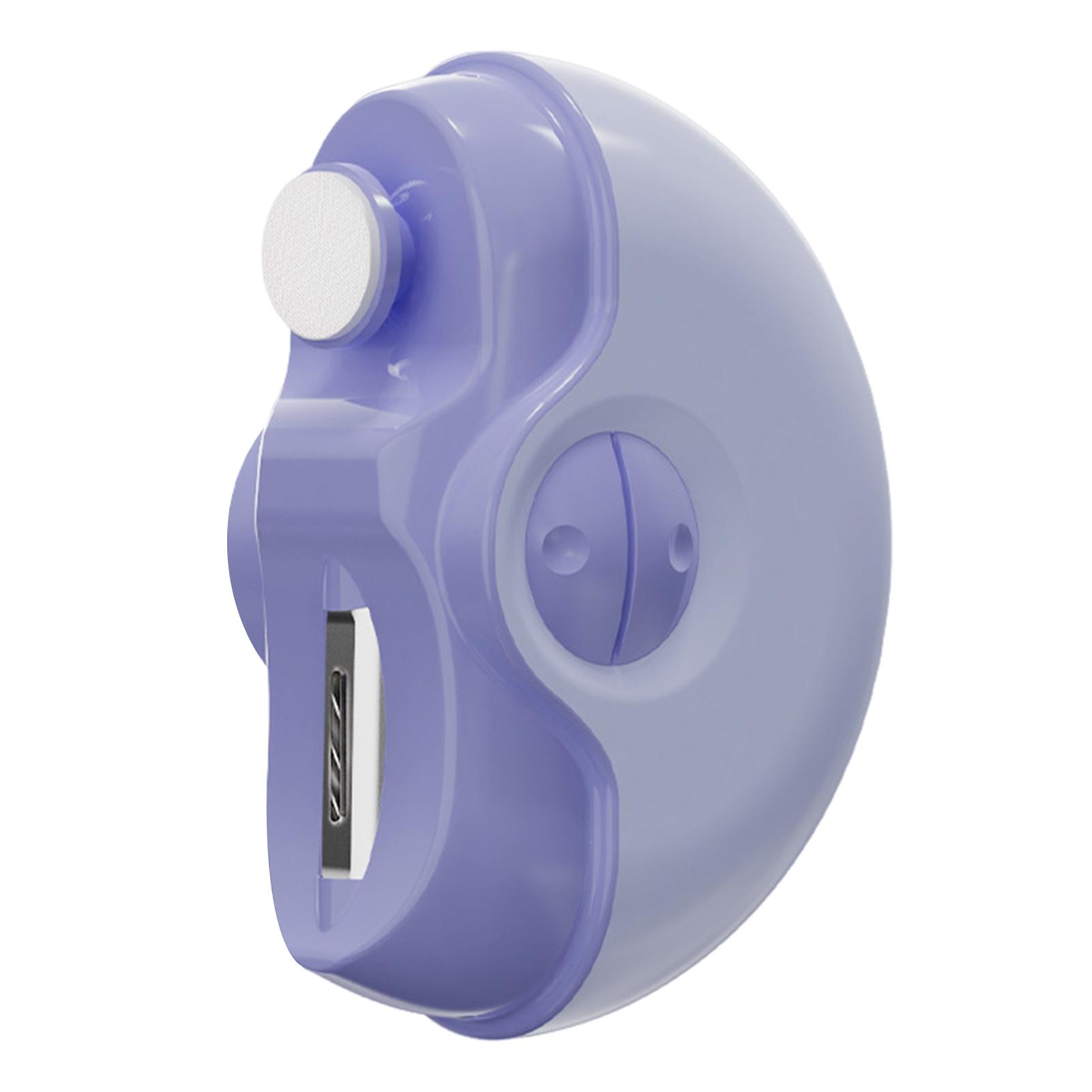 

2 In 1 Portable Electric Nail Clippers USB Polishing Automatic Fingernail Trimmer For Men Women For Home Accessories Travel фіолетовий