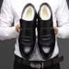 100% Genuine Leather Shoes Men Winter Boots Warm Plush for Cold Winter Mens Ankle Boots Cow Leather Male Footwear Black 899