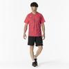 Mizuno Game Short Dynamotion Officially Approved by the Japan Badminton Radiant Red Tennis/Badminton Shirt, Sleeve, Moisture-Wicking, Quick-Drying,