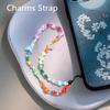 Phone Strap Charm Beaded Phone Lanyard Wrist Strap Butterfly Phone Charm Rainbow Beaded Phone Chain Strap for Girls