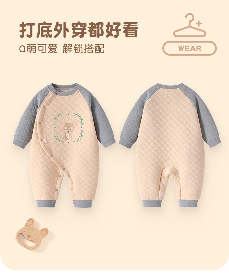Newborn Autumn/Winter Cotton Padded Baby Jumpsuit