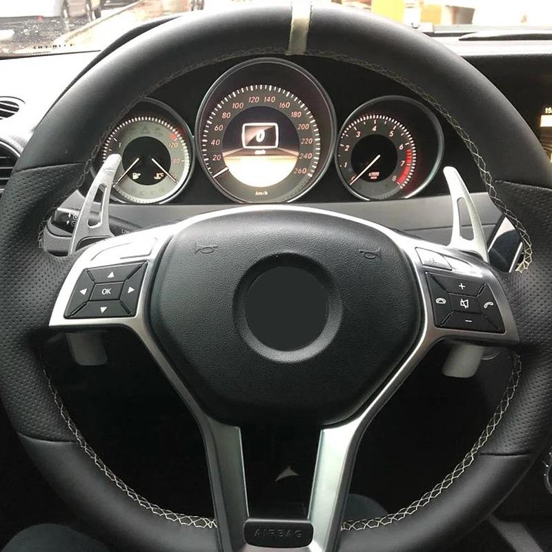 2PCS Aluminum Car Steering Wheel Paddle Shifter Extension For Mercedes Benz A B C E GLE Class W176 W205 W246 C117 W218