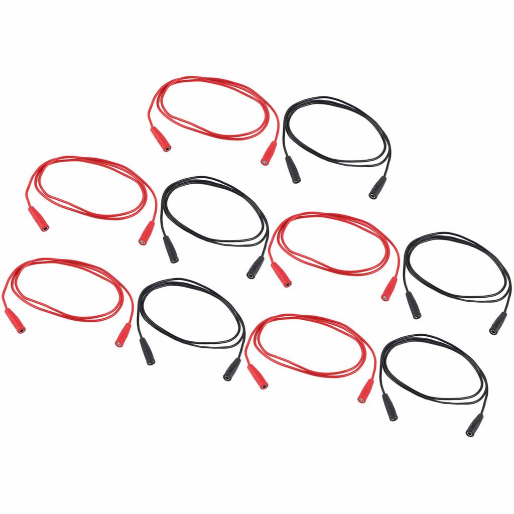 5 Sets Banana Test Testing Cable Female to Female 2mm 0.44mm² 1000V 15A Set Kit