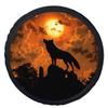 Wolf Howling Moon Spare Tire Cover Waterproof Outdoor Wheel Protector for SUV