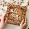 12 boîtes à biscuits de Noël avec fenêtre de visualisation, contenants de boulangerie en papier kraft avec couvercles, parfaits pour les desserts de Noël et les cadeaux de fête