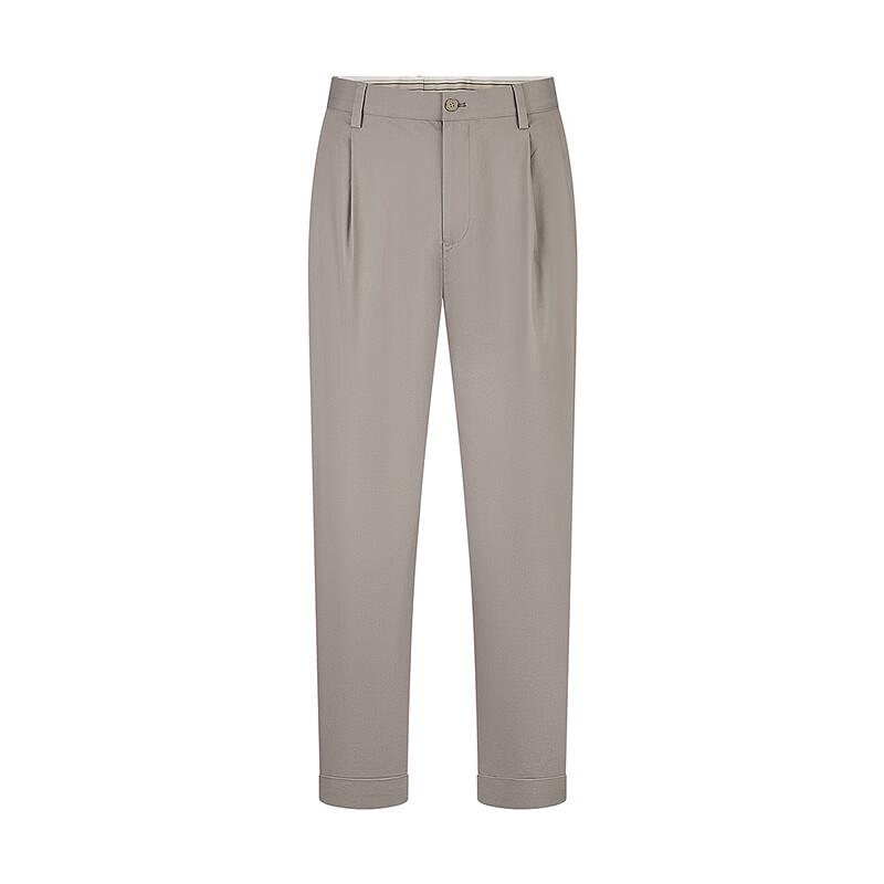 Qipai Men's Lyocell Blend Tapered Cropped Casual Pants