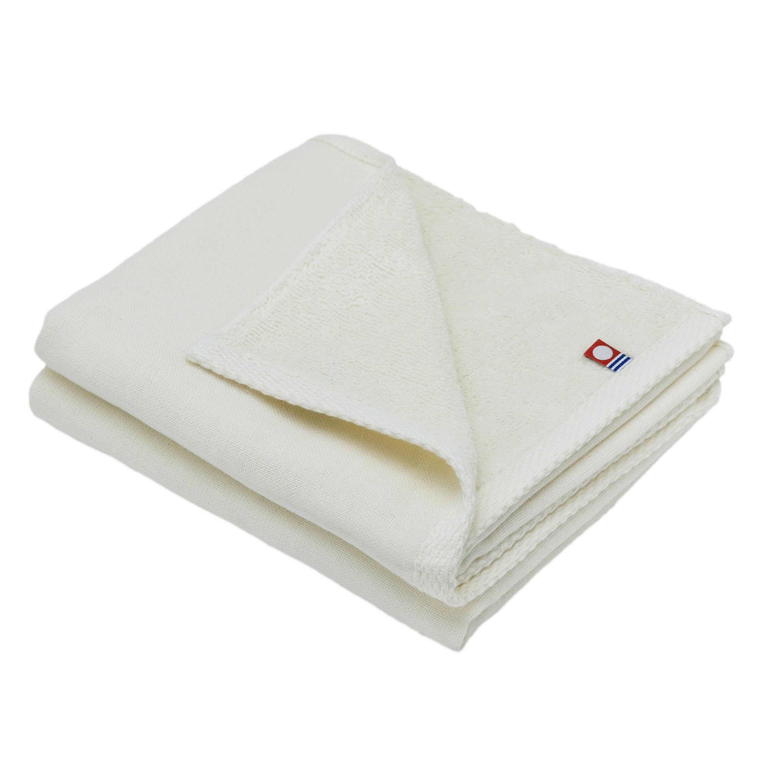 

Broccoli House Imabari Pile Gauze Face Towels of 34 x Made in Cotton & (Set 2) 80cm, Thin, Quick-Drying, Absorbent, Japan, 100% (Ivory) слоновая кость