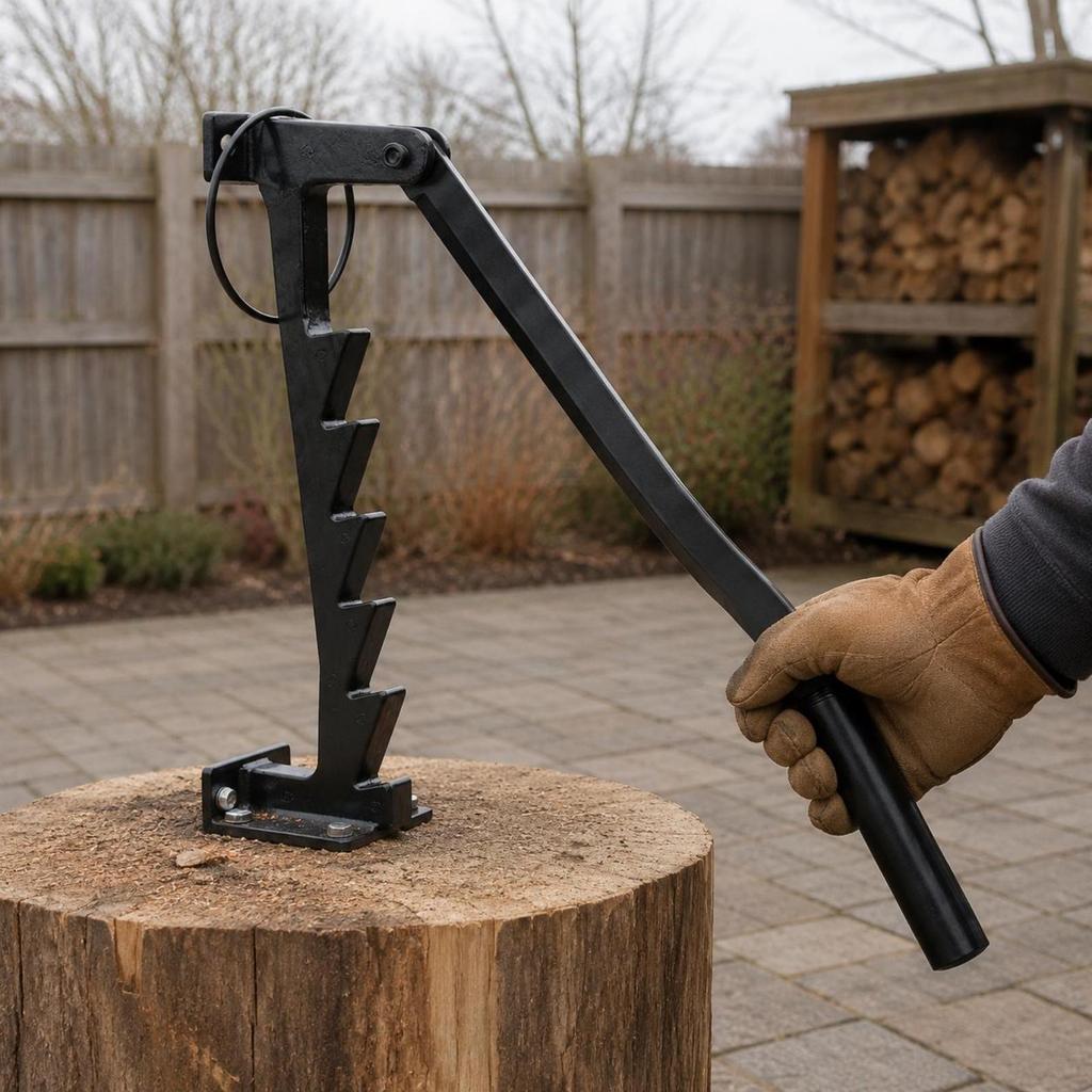 Manual Log Splitter To Use Wood Hand Powered Firewood Splitting Axe for Camping,