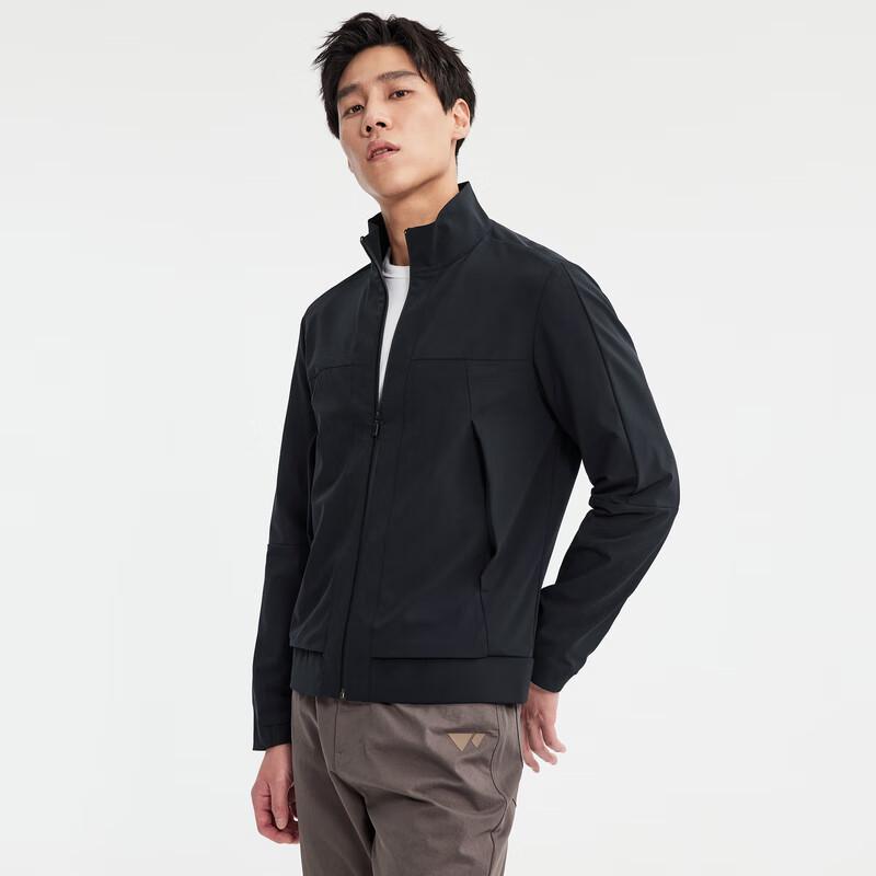 SEPTWOLVES Men's Stand-Collar Spliced Jacket