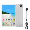 10.1 Inch Tablet Silver 4GB 64GB 1080x1920 IPS Display 10 Core CPU 8000mAh 13MP Camera HD Tablet for Work Study 100‑240V